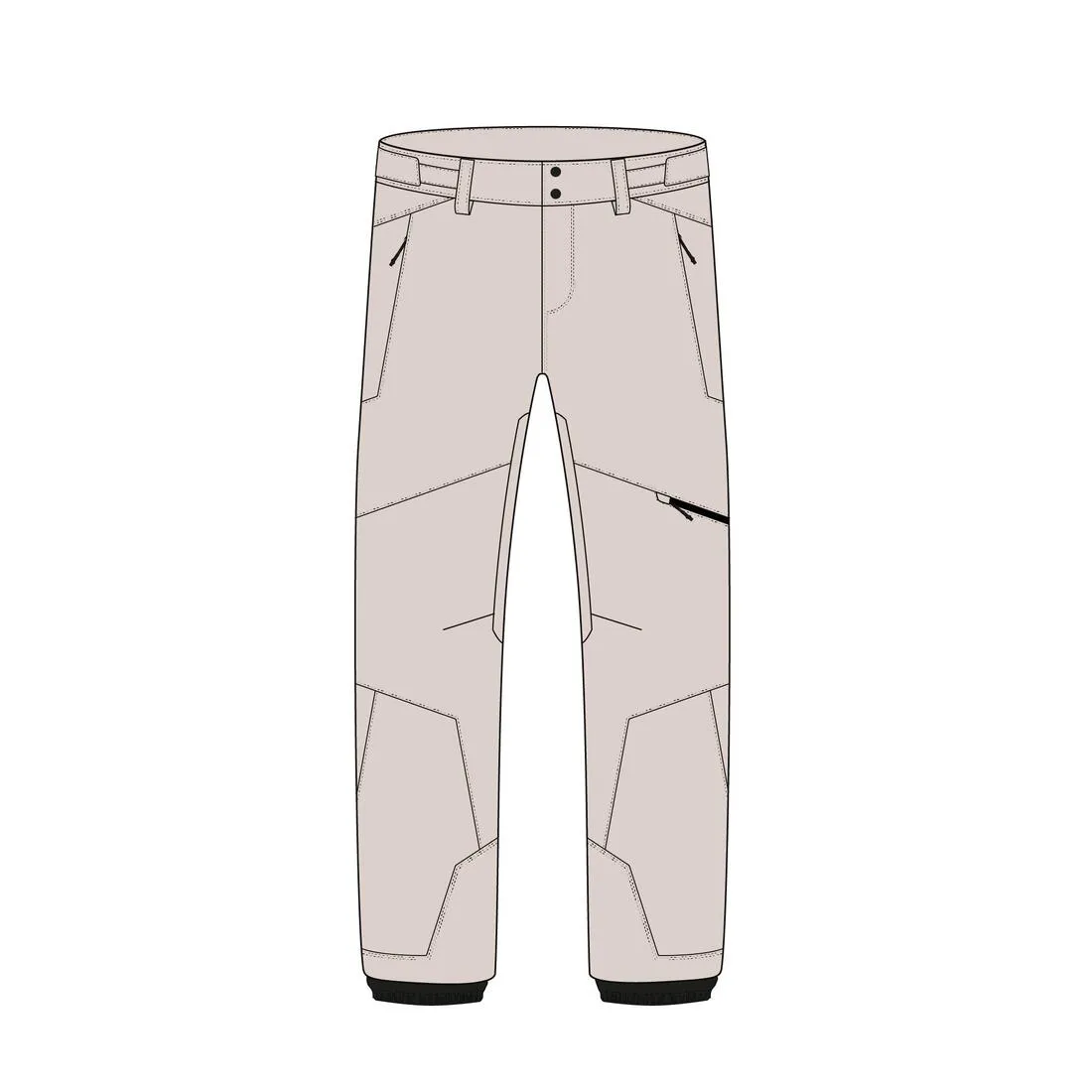 Men’s warm adjustable ski trousers 500