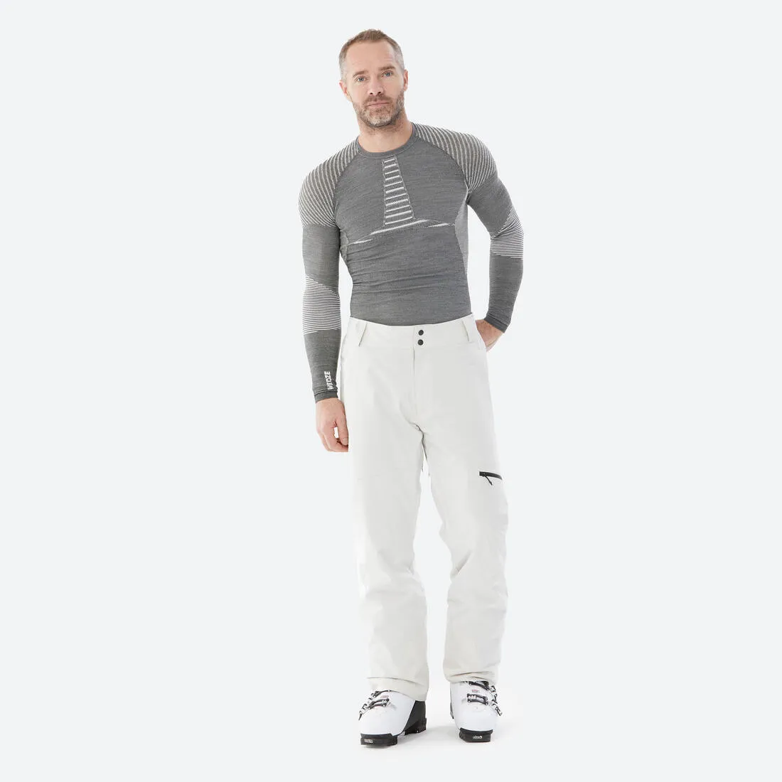 Men’s warm adjustable ski trousers 500