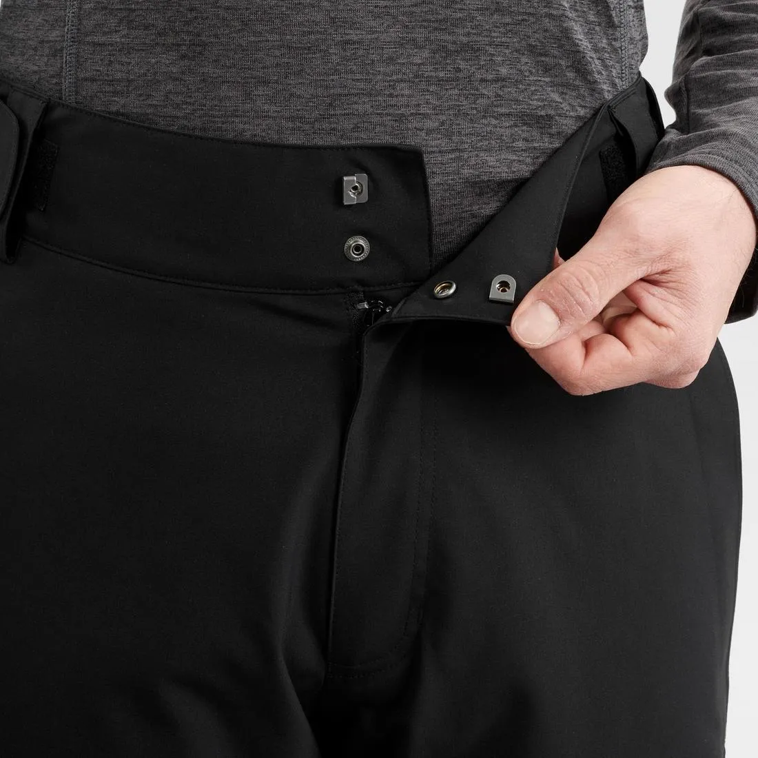 Men’s warm adjustable ski trousers 500