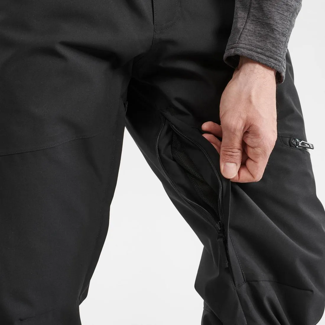 Men’s warm adjustable ski trousers 500