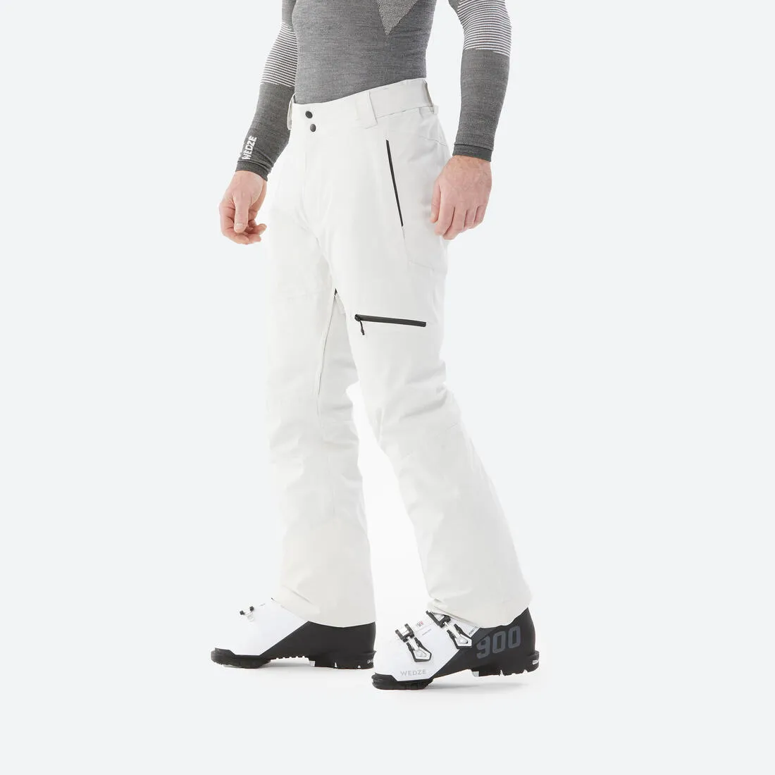 Men’s warm adjustable ski trousers 500
