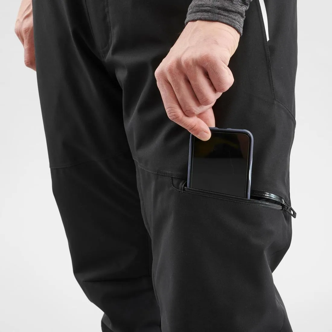 Men’s warm adjustable ski trousers 500