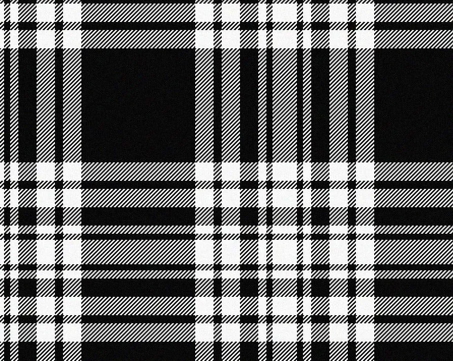 Menzies Black&White Modern Casual 4 Yard Kilt