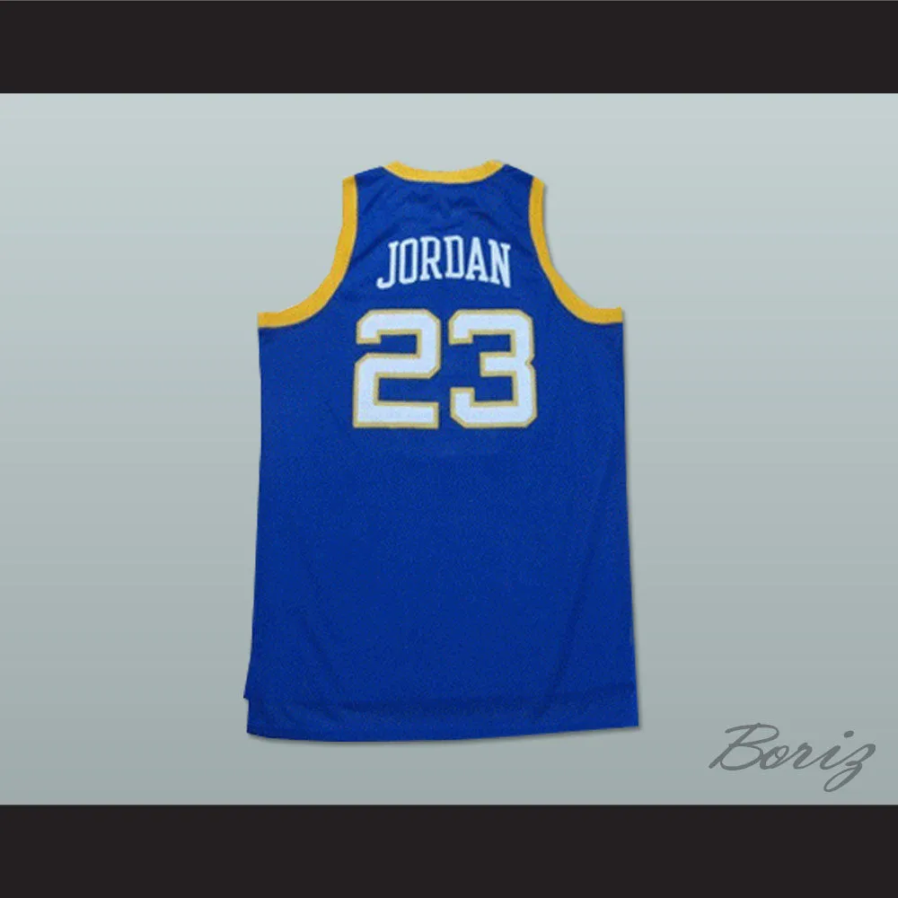Michael Jordan 23 Laney High School Buccaneers Blue Basketball Jersey