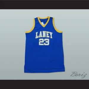 Michael Jordan 23 Laney High School Buccaneers Blue Basketball Jersey