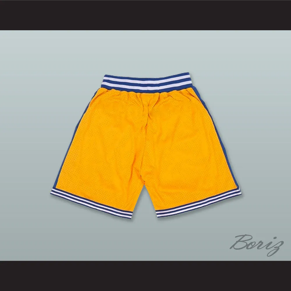 Michael Jordan 23 Laney High School Buccaneers Yellow Basketball Shorts