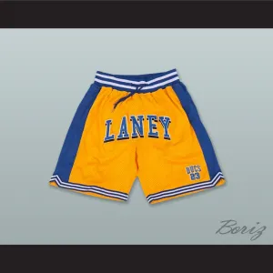 Michael Jordan 23 Laney High School Buccaneers Yellow Basketball Shorts