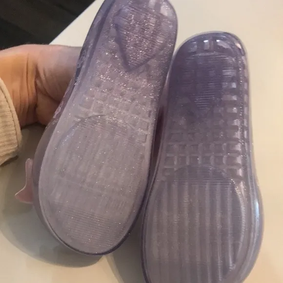 Mini Melissa pink kissing Baby Shark jelly Flats Sz 10
