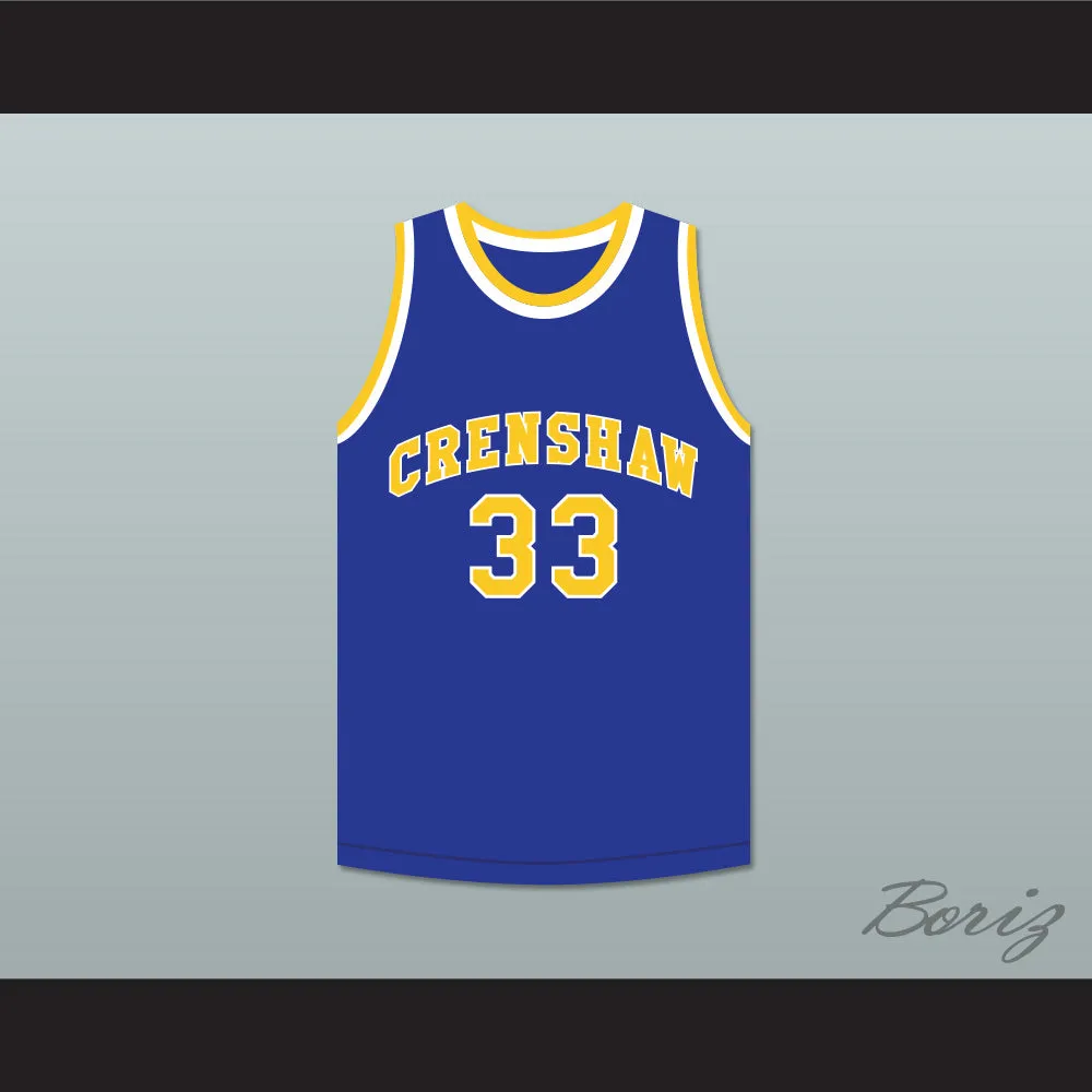 Nipsey Hussle 33 Crenshaw High School Blue Basketball Jersey