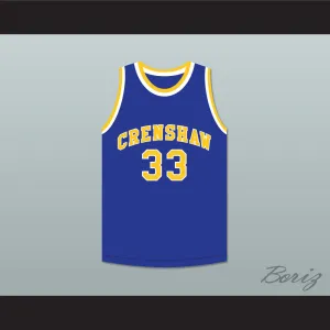 Nipsey Hussle 33 Crenshaw High School Blue Basketball Jersey