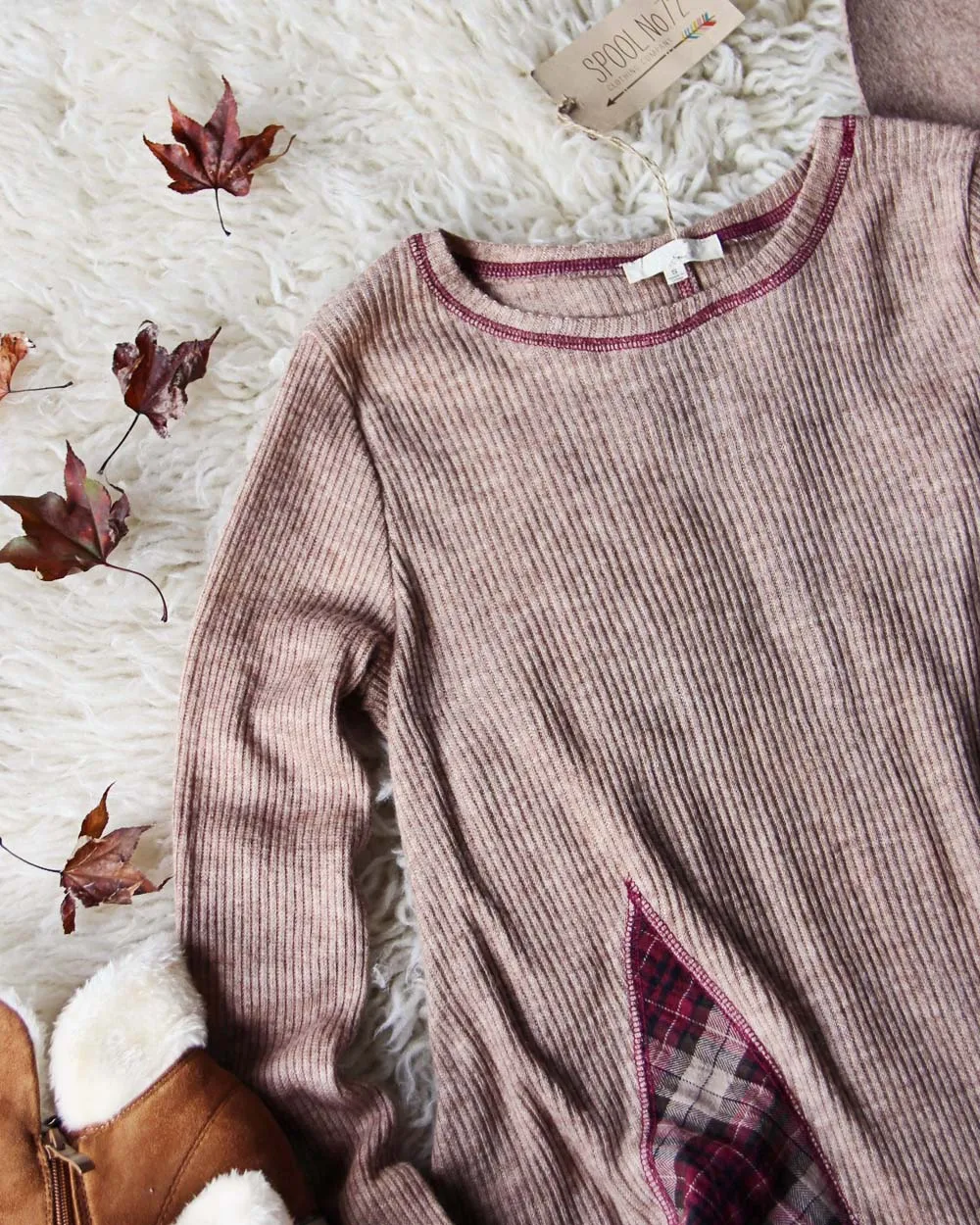 Northerner Plaid Thermal in Latte