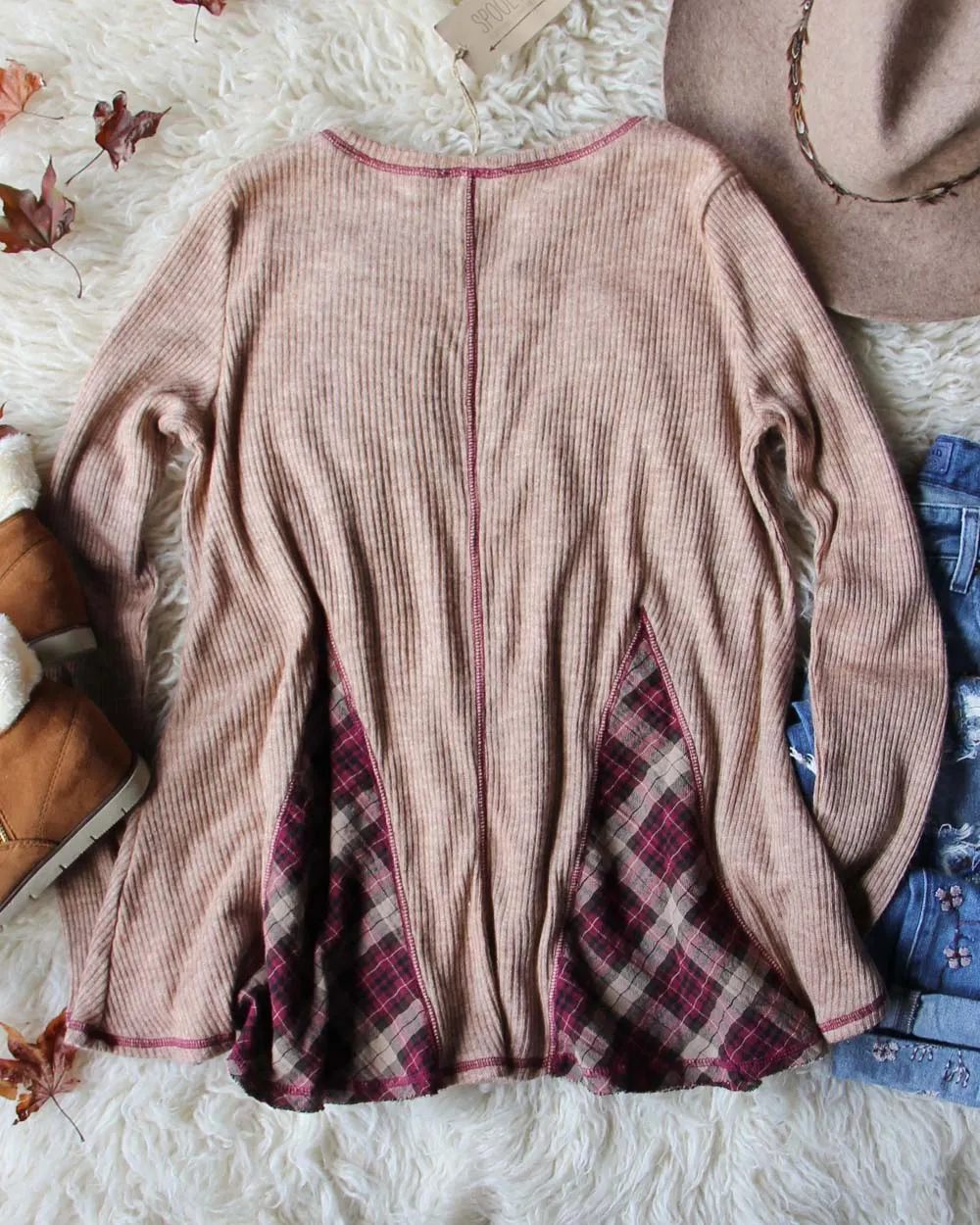 Northerner Plaid Thermal in Latte