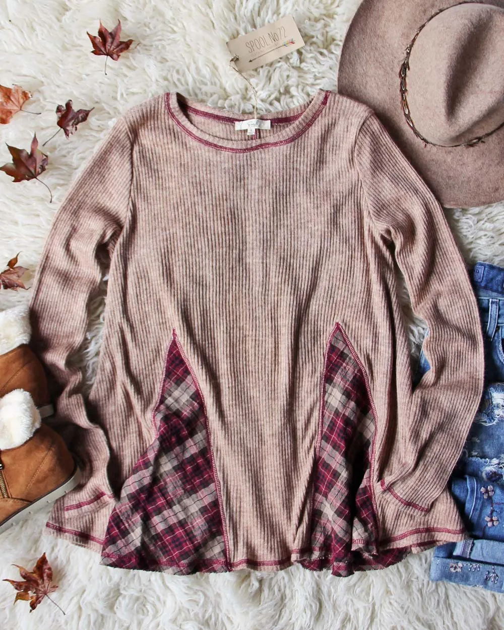 Northerner Plaid Thermal in Latte