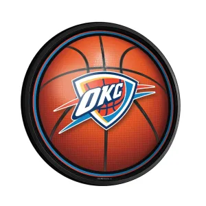 Oklahoma City Thunder: Basketball - Round Slimline Lighted Wall Sign