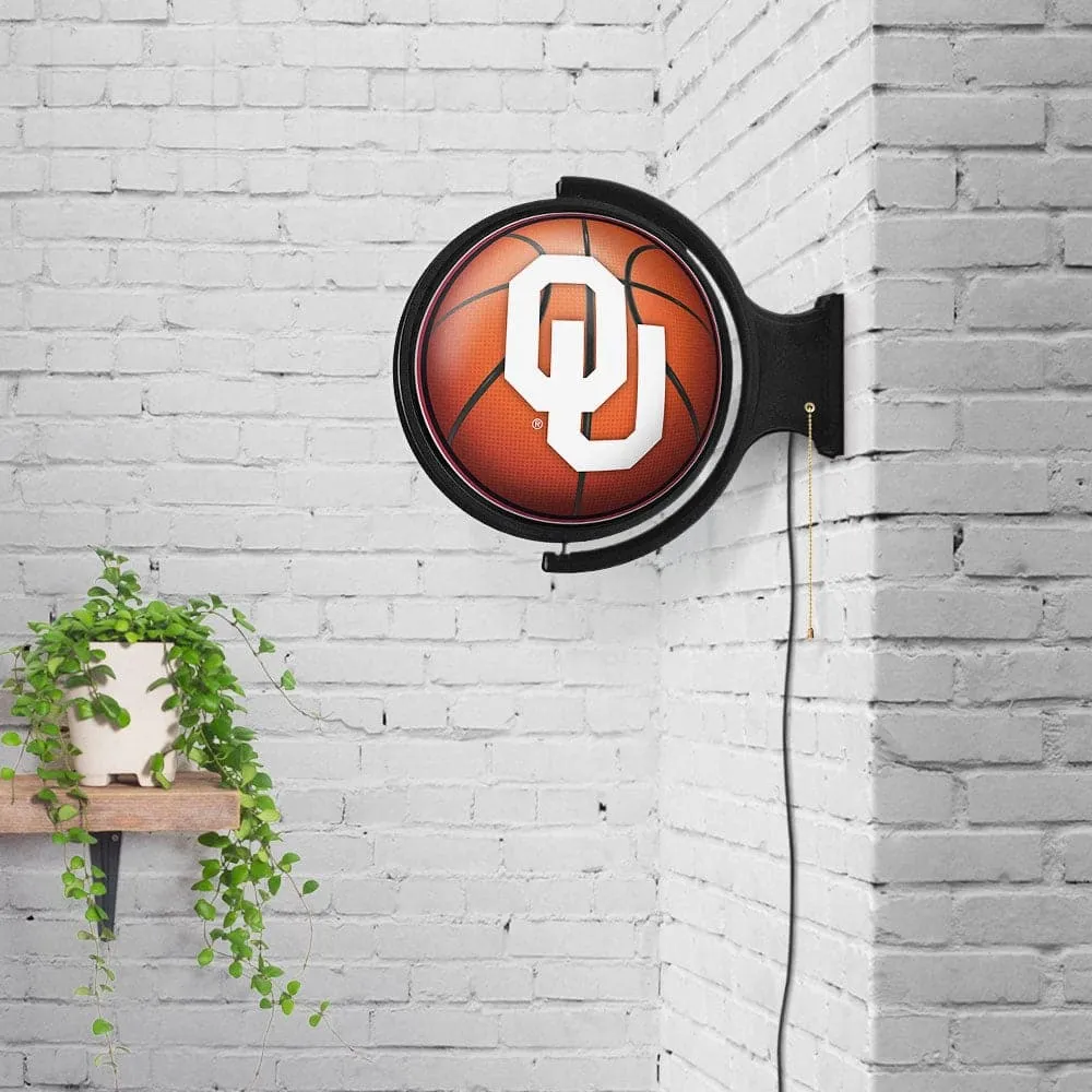 Oklahoma Sooners: Basketball - Original Round Rotating Lighted Wall Sign