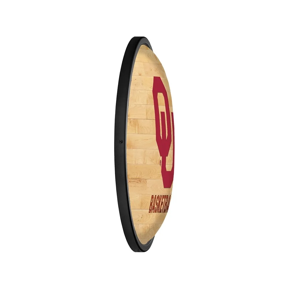 Oklahoma Sooners: Hardwood - Oval Slimline Lighted Wall Sign