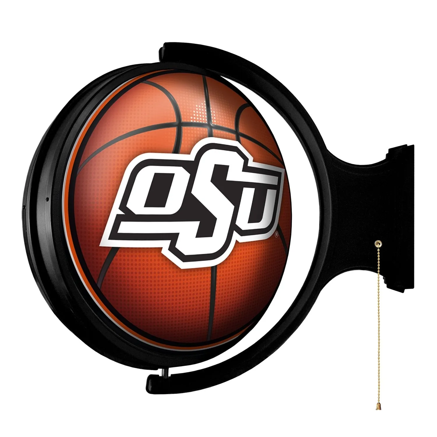 Oklahoma State Cowboys: Basketball - Original Round Rotating Lighted Wall Sign