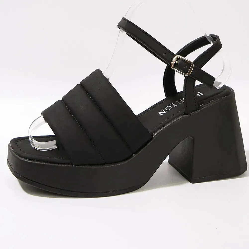 Open Toe Block Heels Sandals