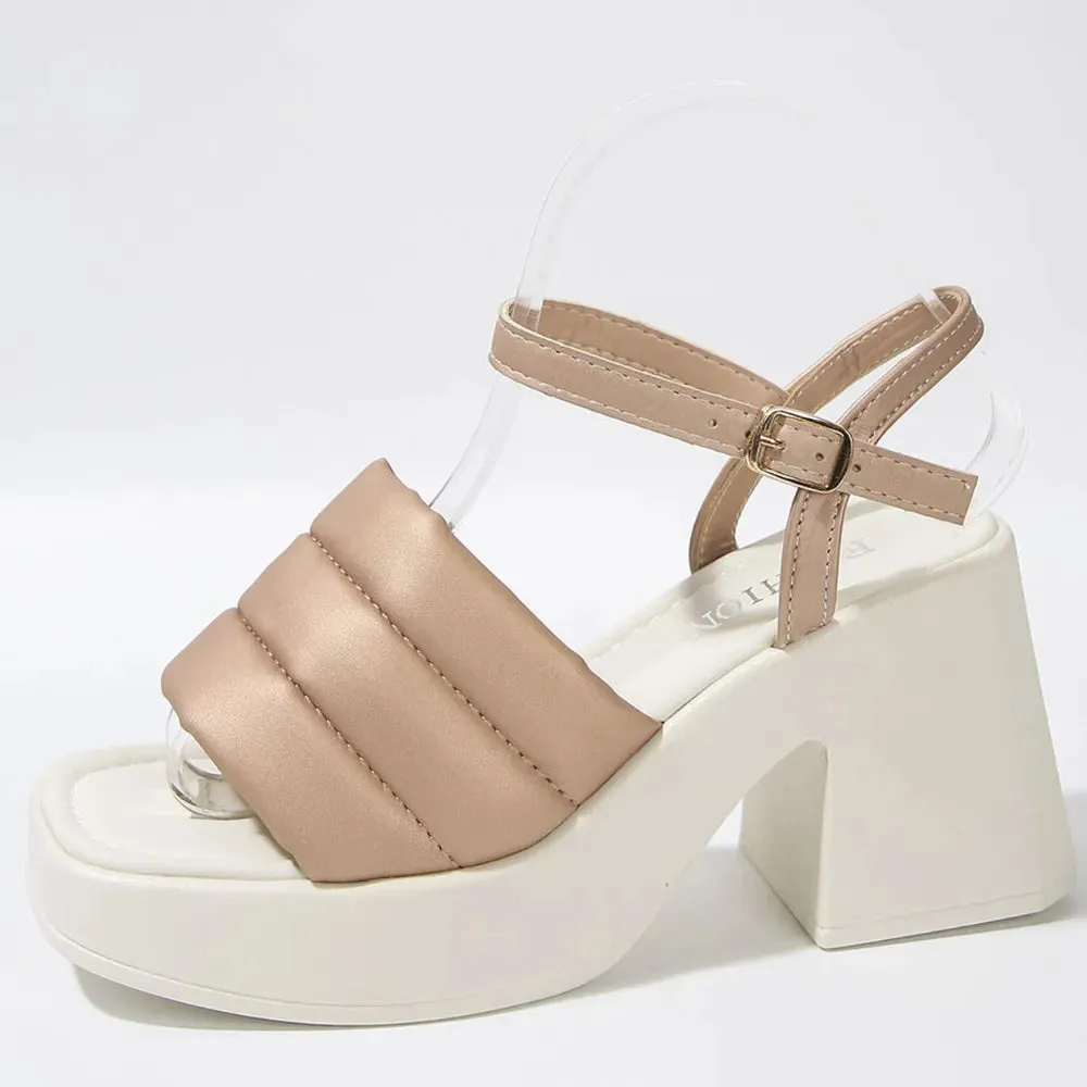 Open Toe Block Heels Sandals