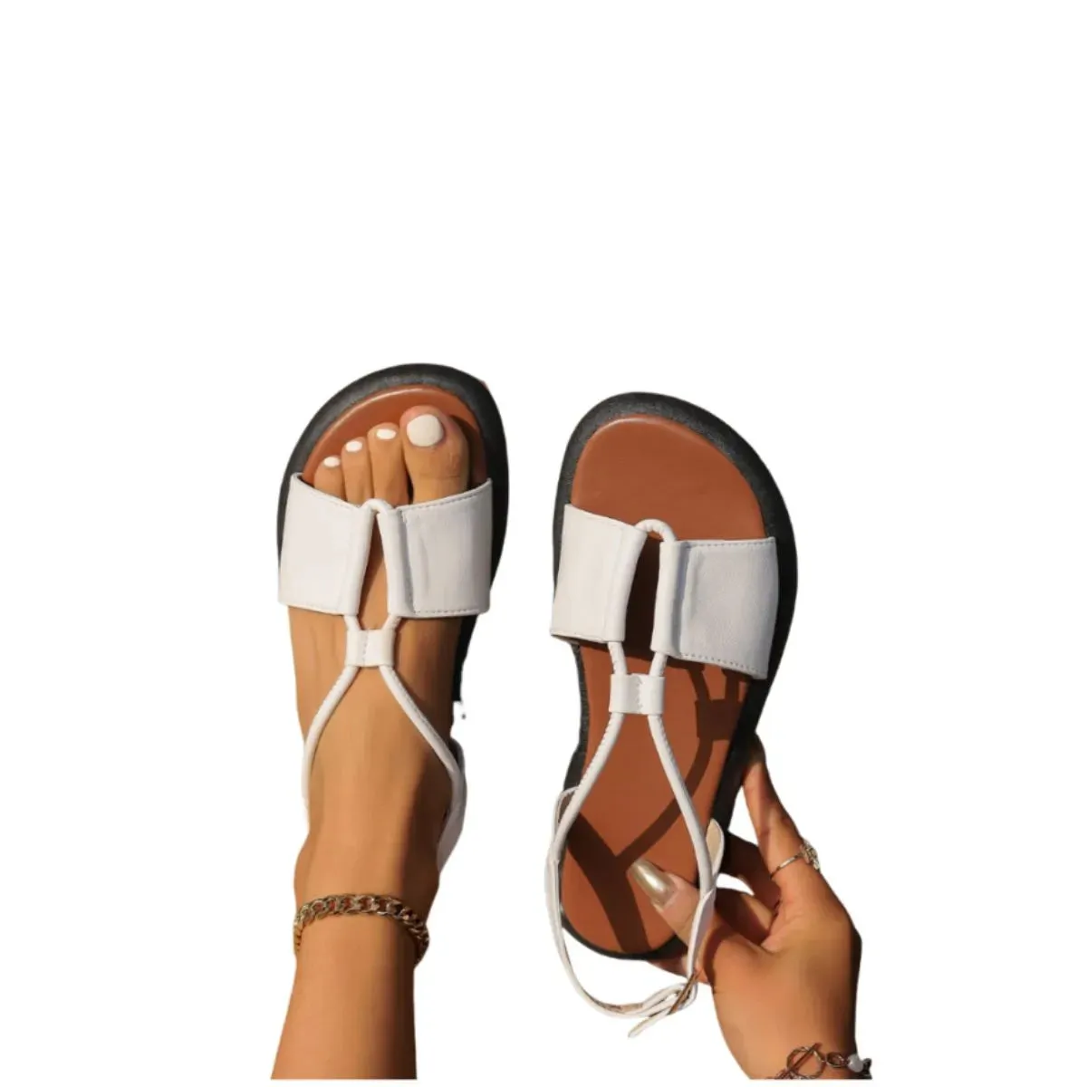 Open Toe Flats Sandals