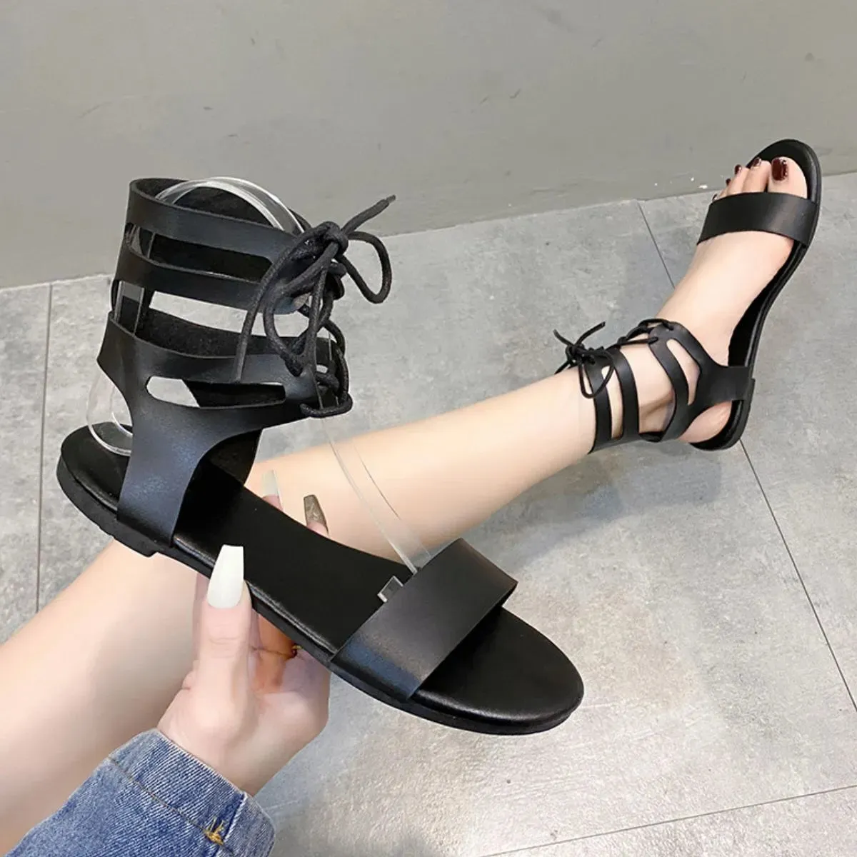 Open Toe Flats Sandals