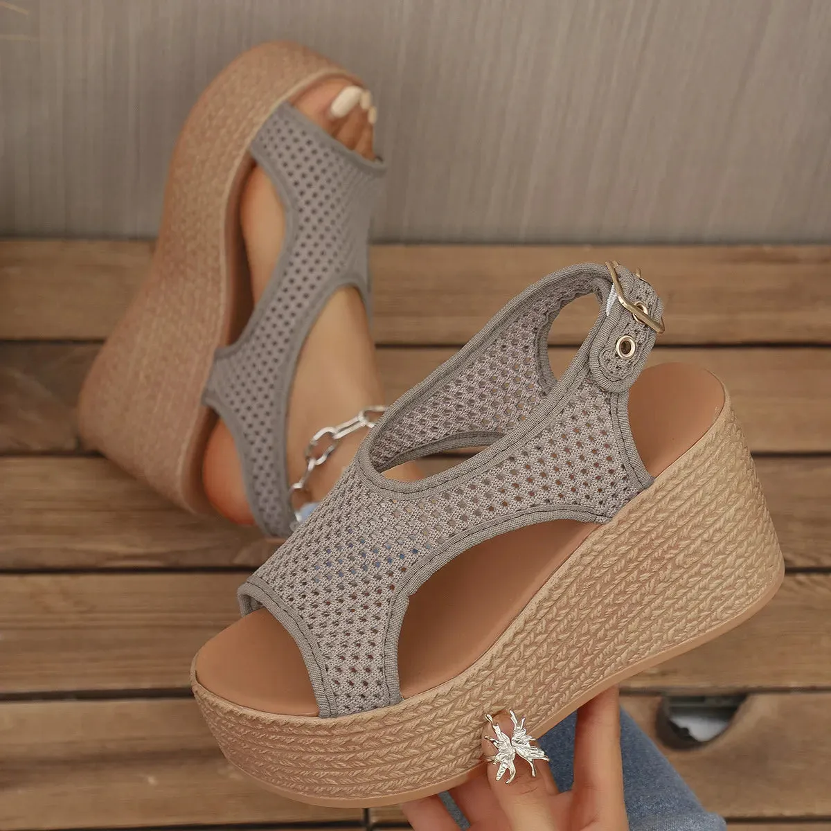 Open Toe Wedge Sandals