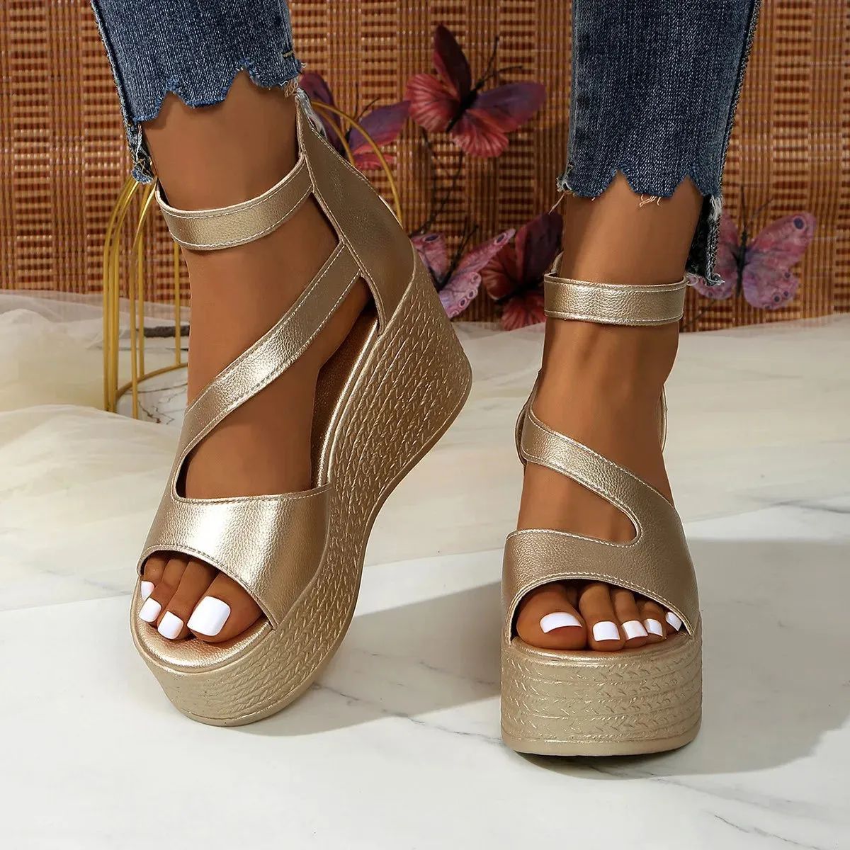 Open Toe Wedge Sandals