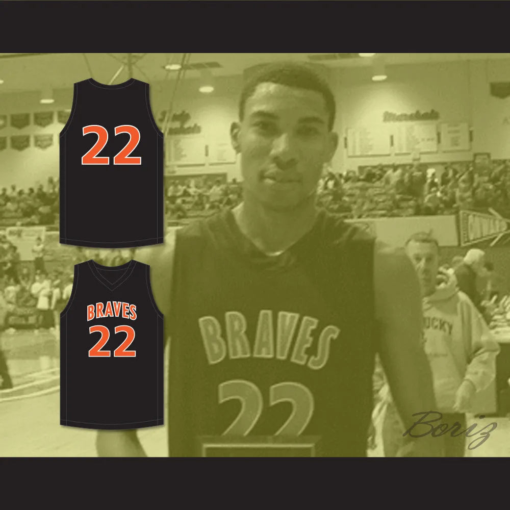 Otto Porter Jr. 22 Scott County Central High School Braves Black Basketball Jersey 1