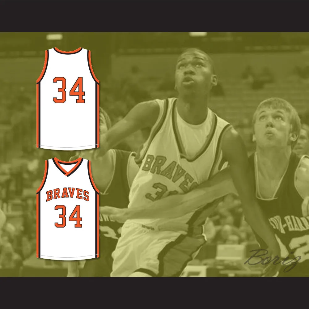 Otto Porter Jr. 34 Scott County Central High School Braves White Basketball Jersey 1