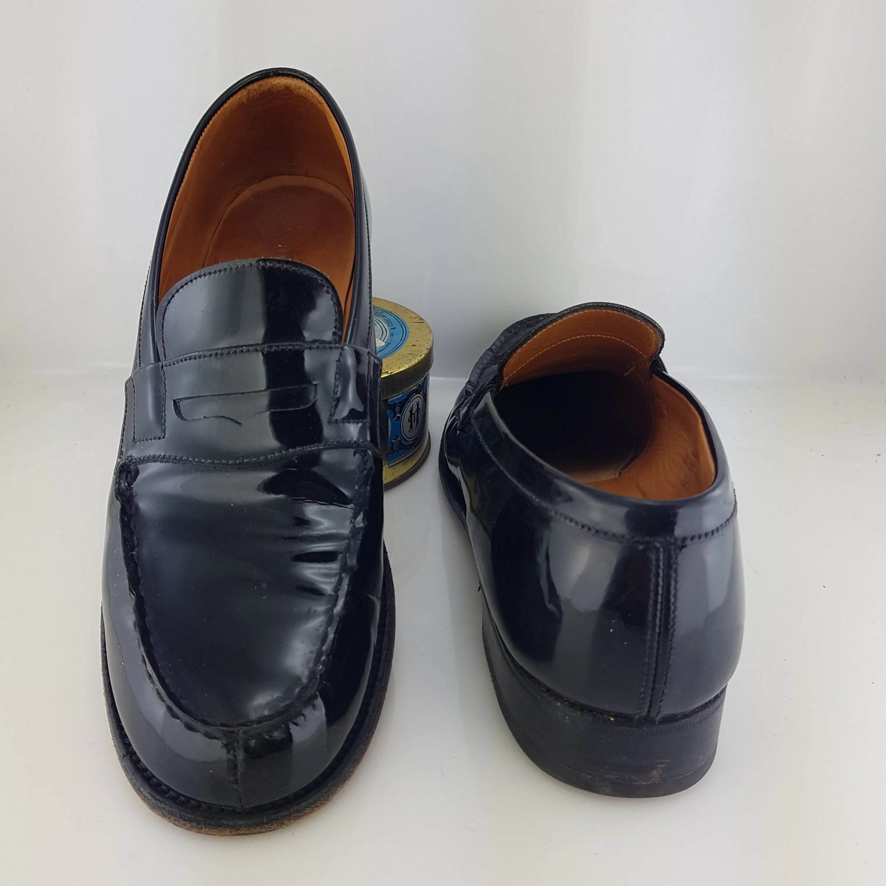 Patent leather loafers
