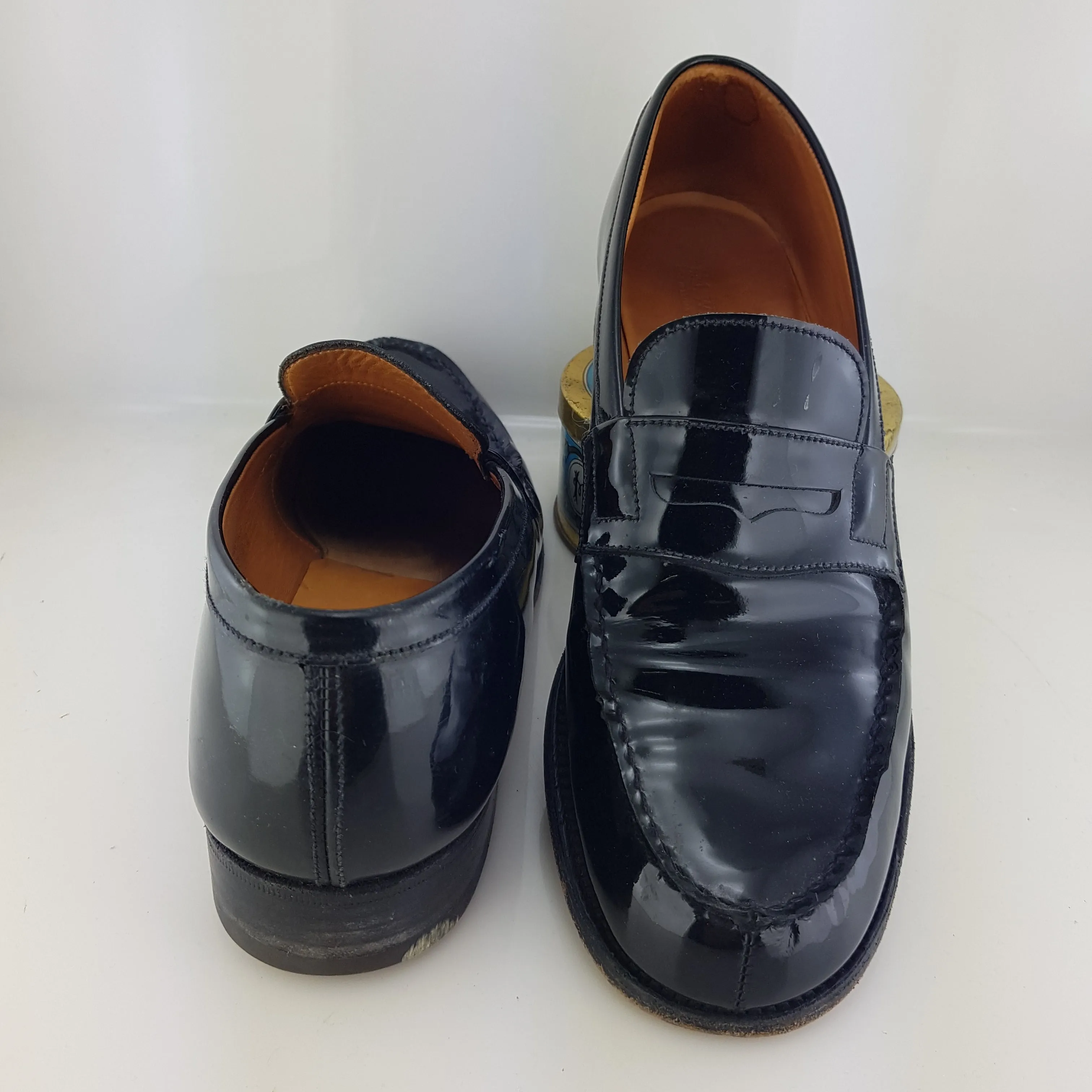 Patent leather loafers