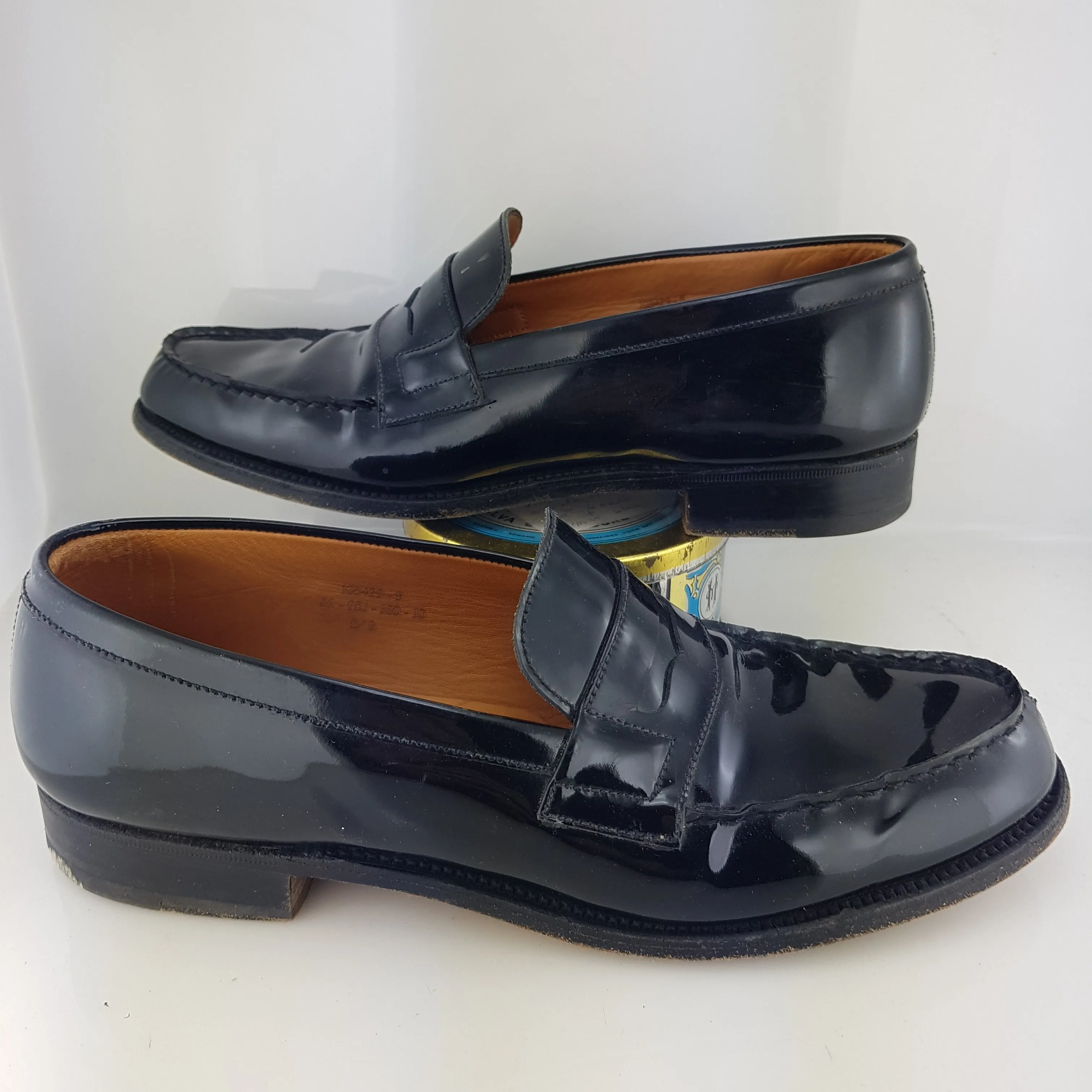 Patent leather loafers