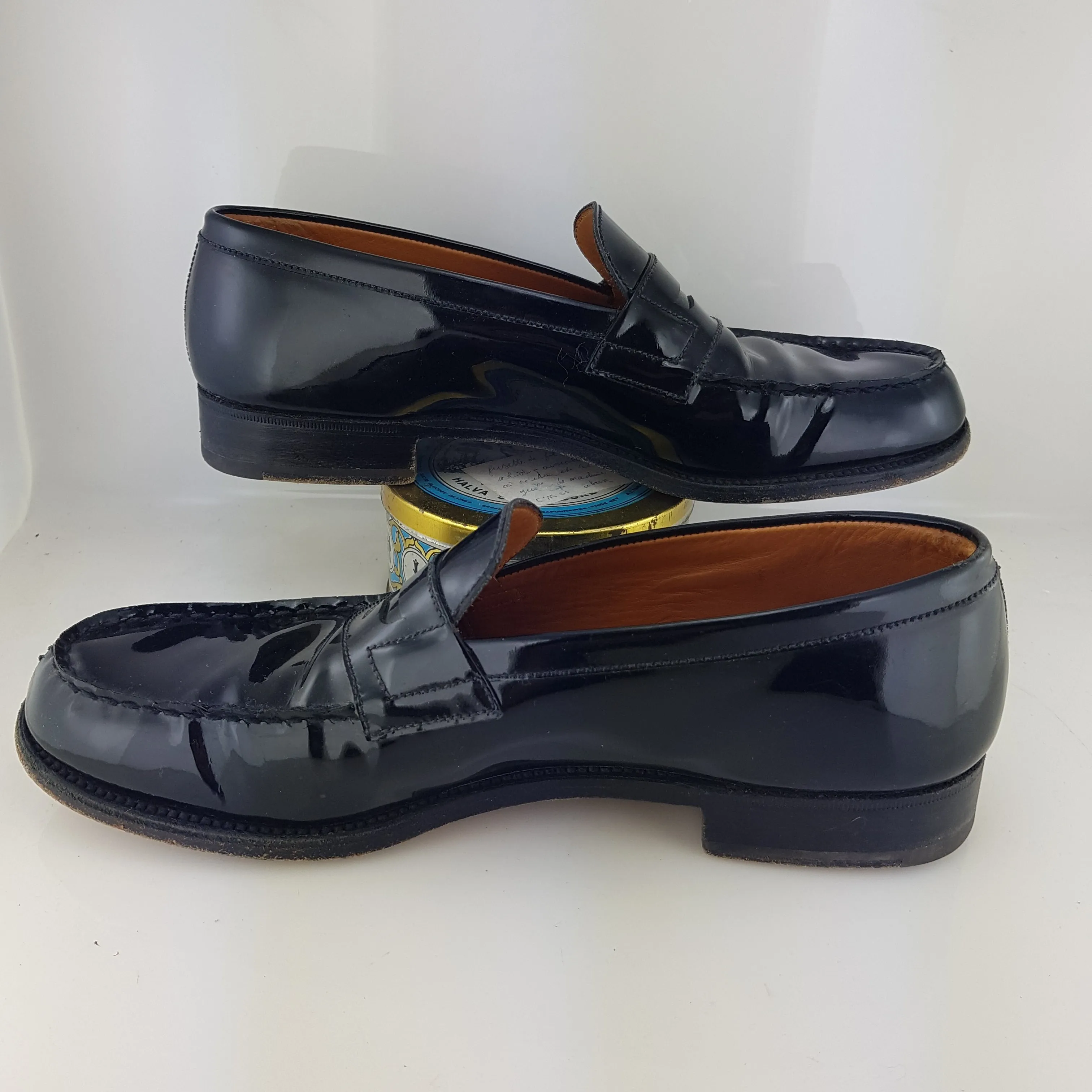 Patent leather loafers