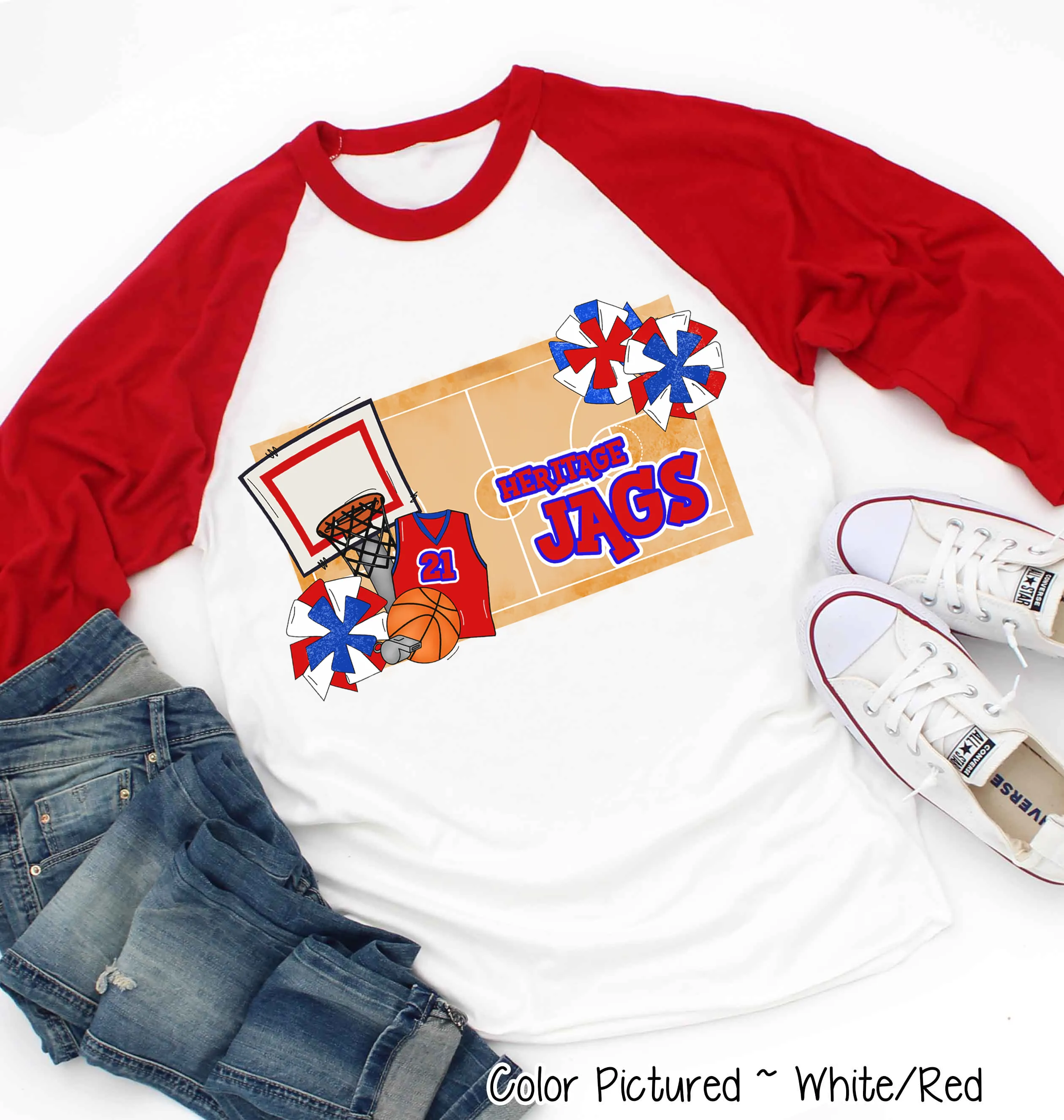 Personalized Basketball Court Fan Tee