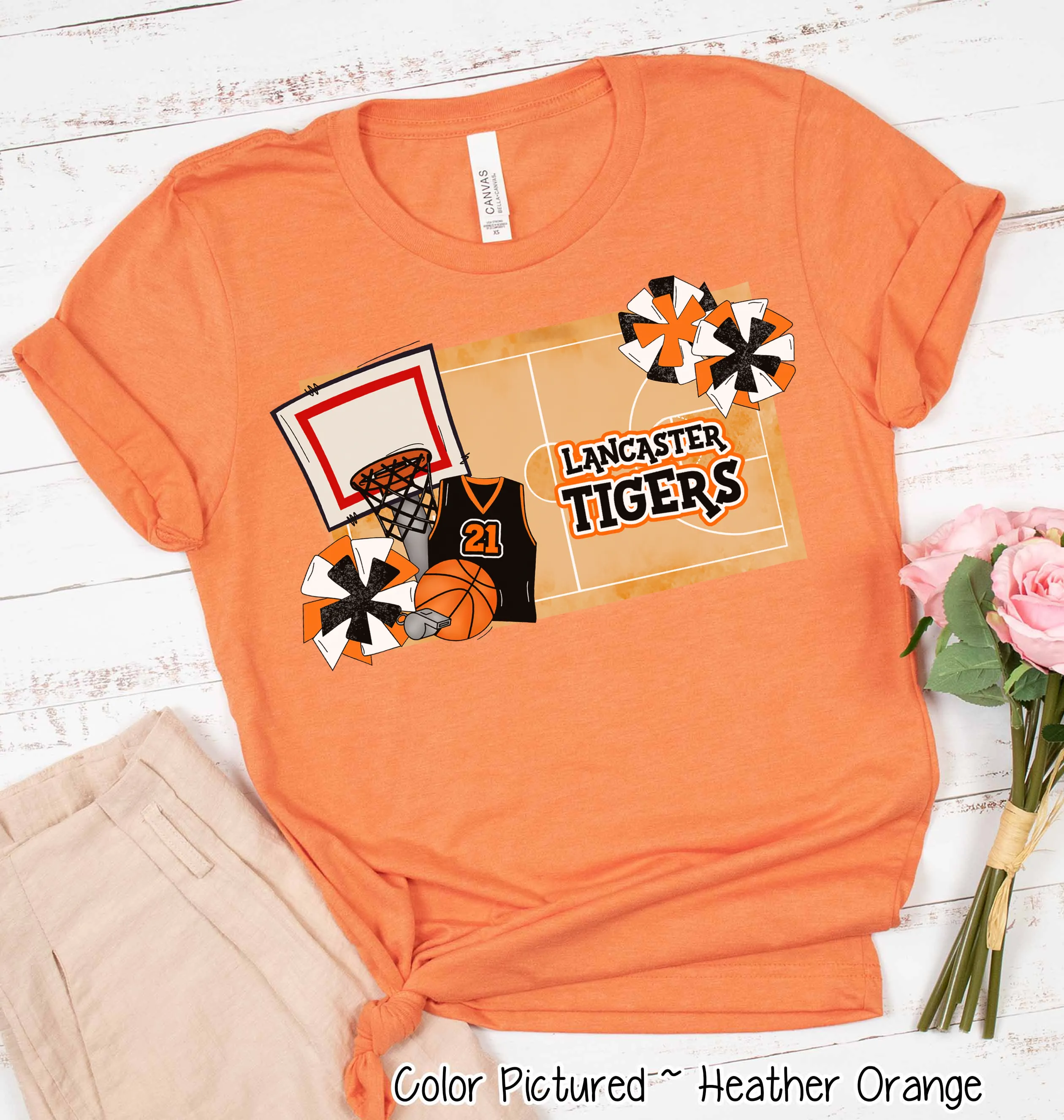 Personalized Basketball Court Fan Tee