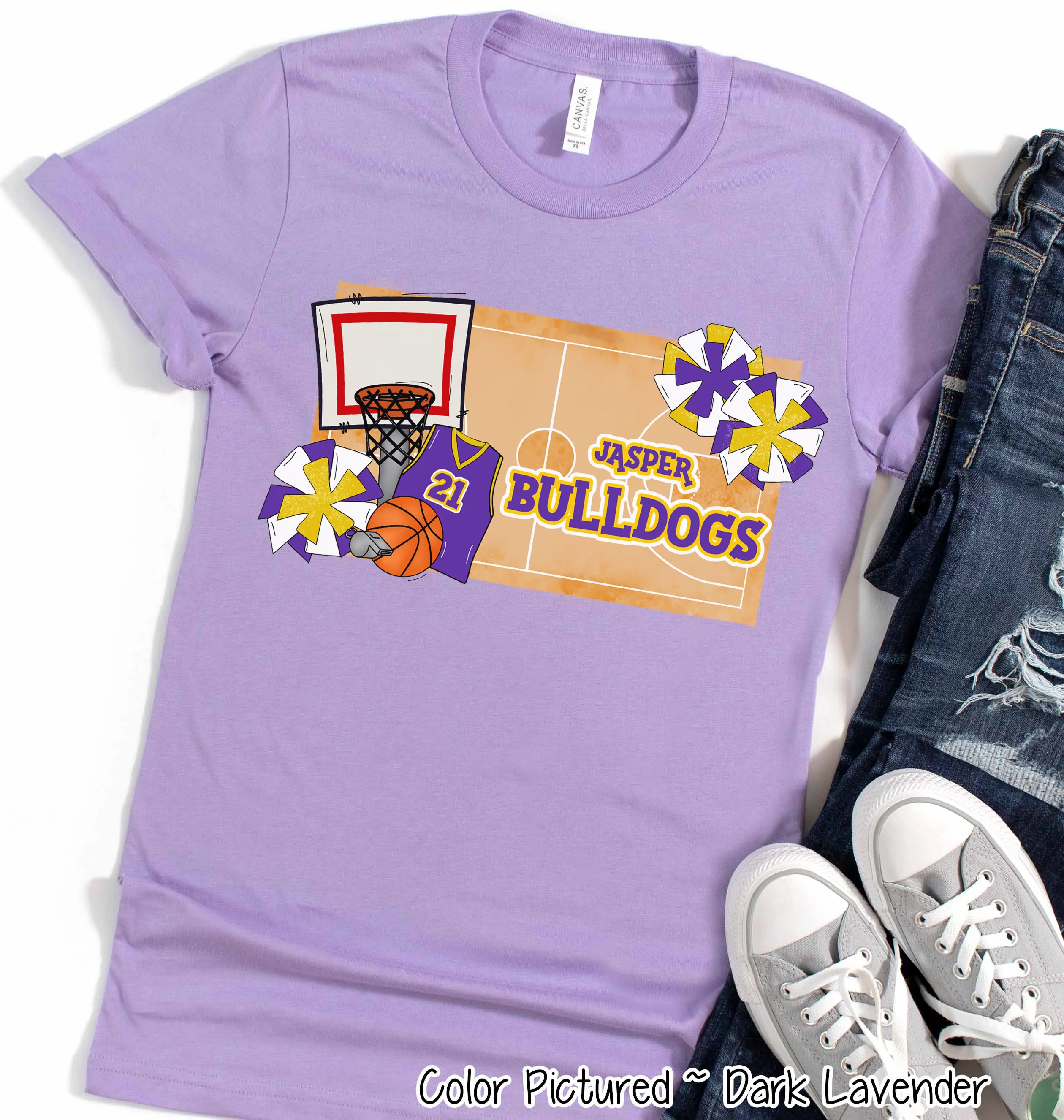 Personalized Basketball Court Fan Tee