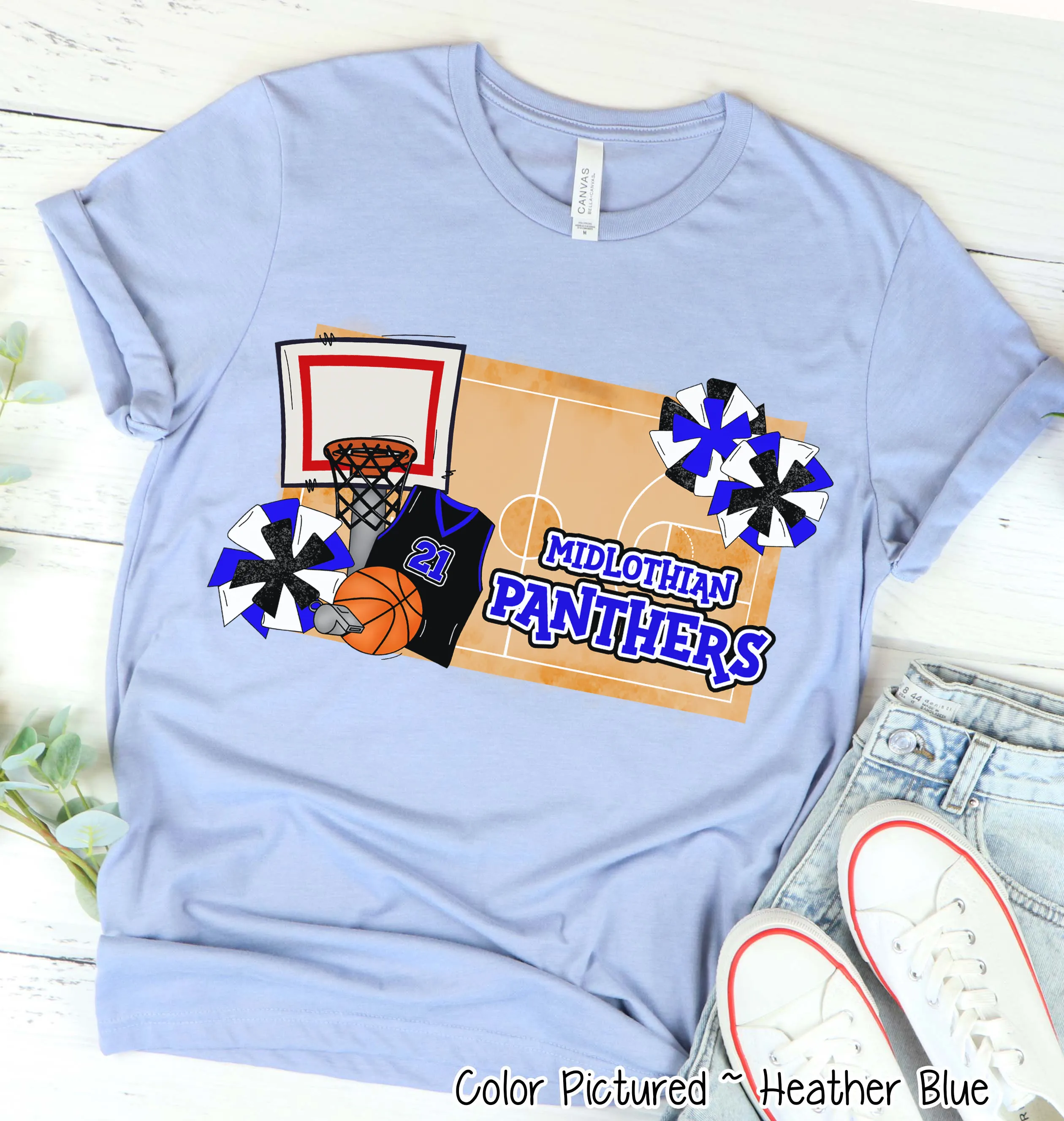 Personalized Basketball Court Fan Tee