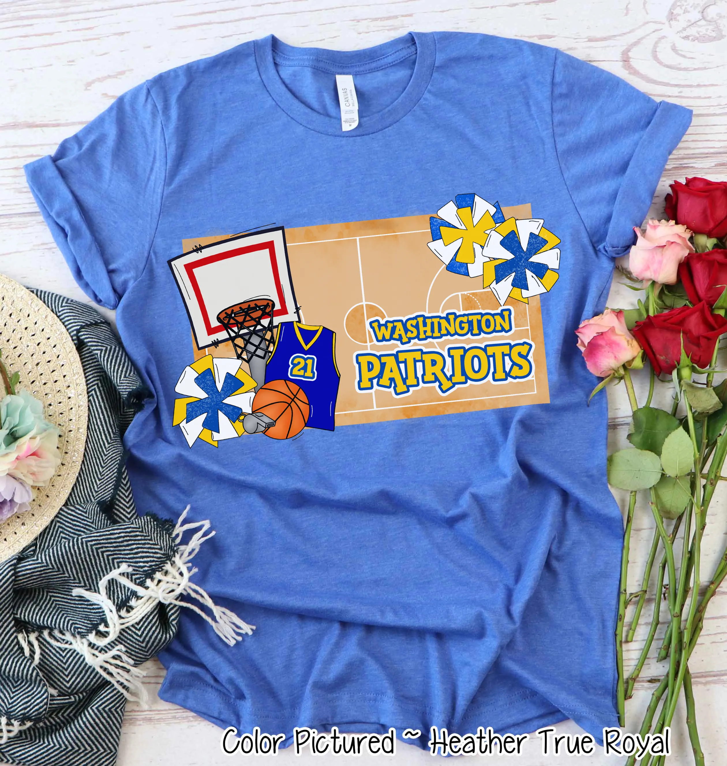 Personalized Basketball Court Fan Tee