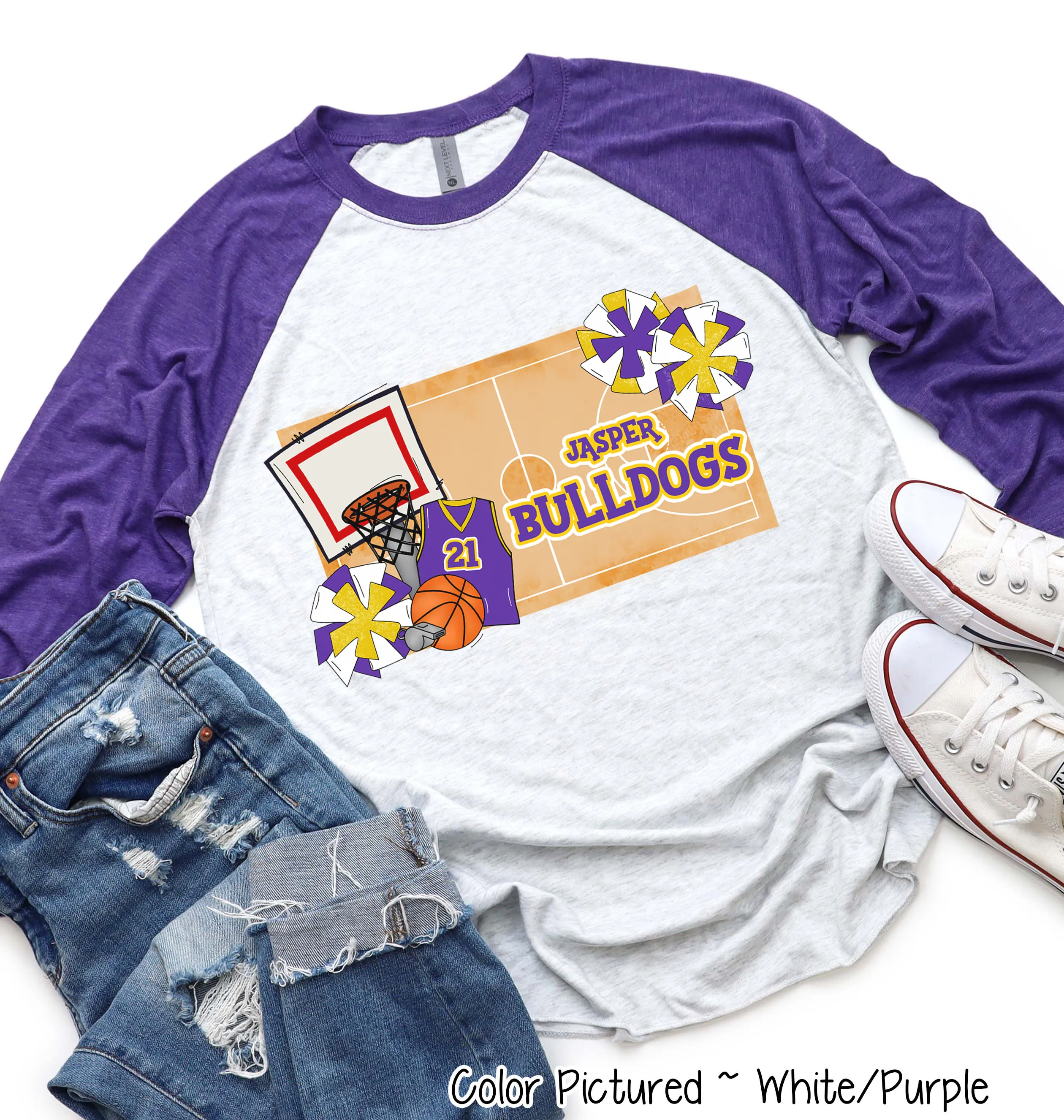 Personalized Basketball Court Fan Tee
