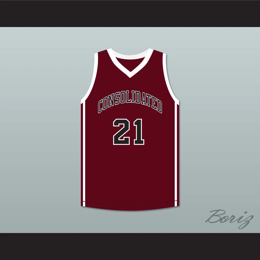 Player 21 A&M Consolidated High School Tigers Maroon Basketball Jersey