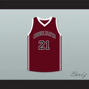 Player 21 A&M Consolidated High School Tigers Maroon Basketball Jersey