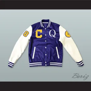 Quincy McCall 22 Crenshaw High School Basketball Blue and White Lab Leather Varsity Letterman Jacket Class of 88 3