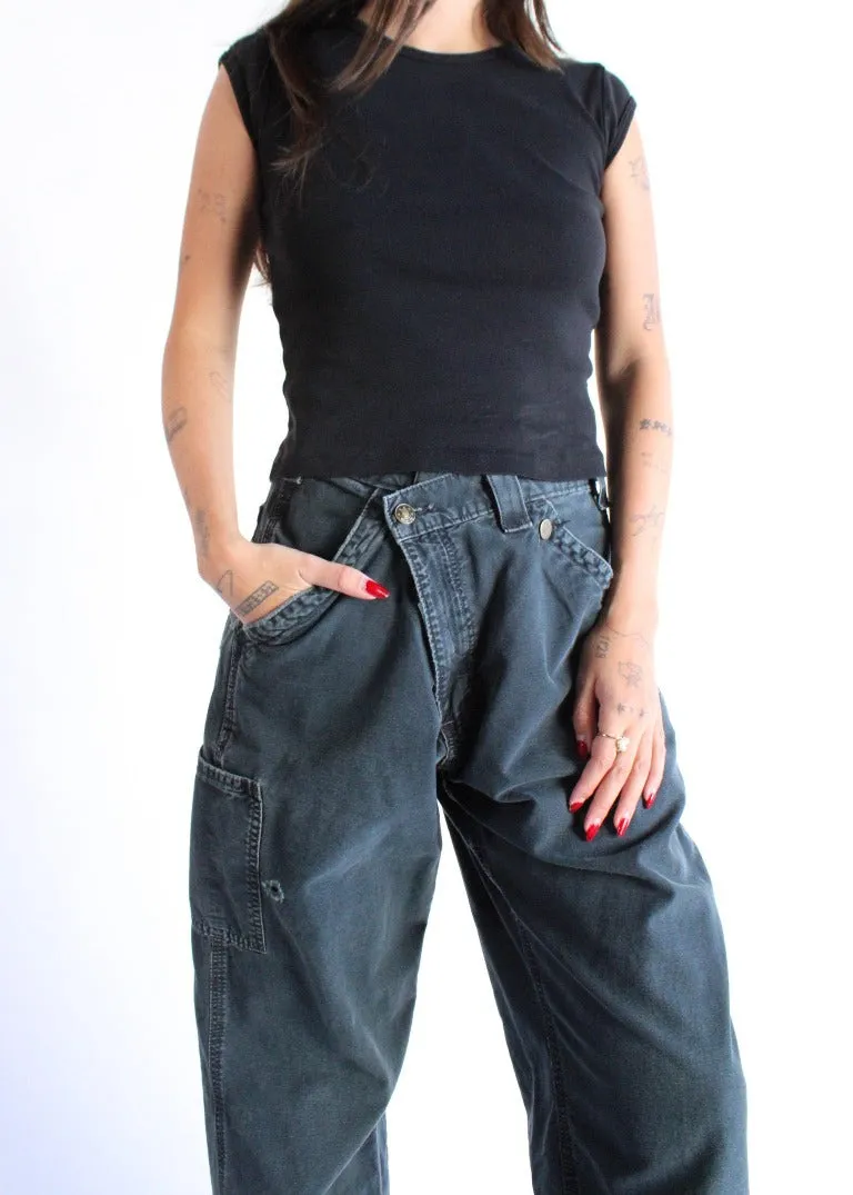 RCYCLD Cross Closure Workwear Pants