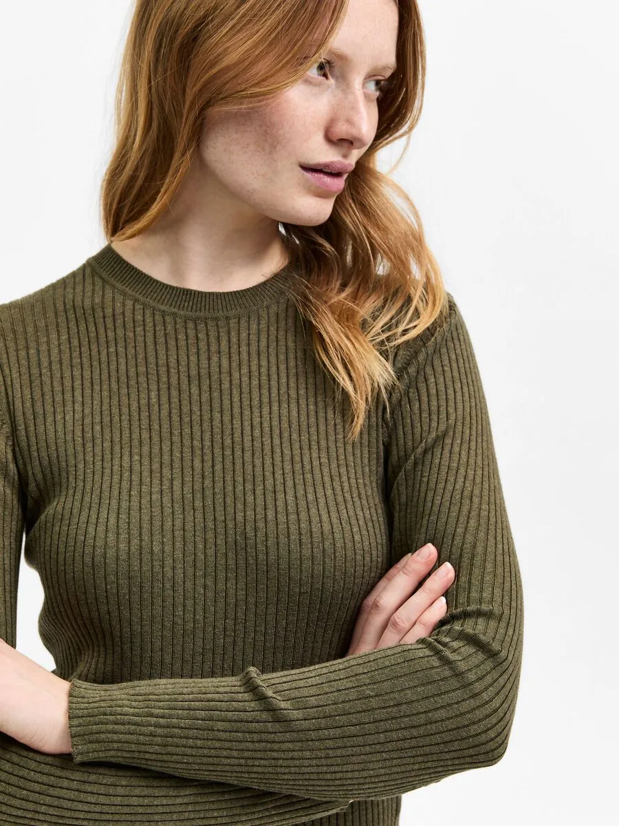 RIBBED KNITTED JUMPER - SELECTED FEMME