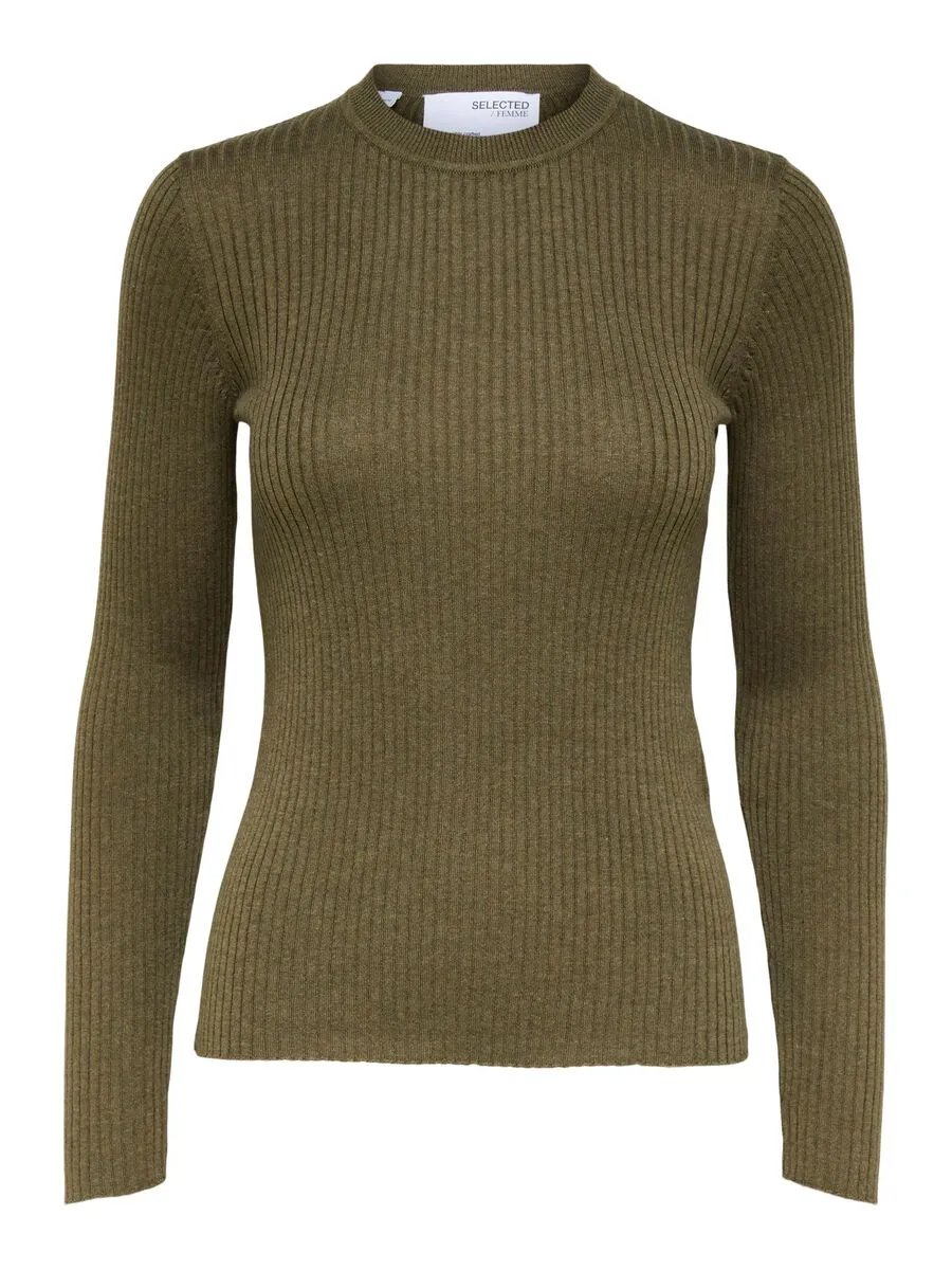 RIBBED KNITTED JUMPER - SELECTED FEMME
