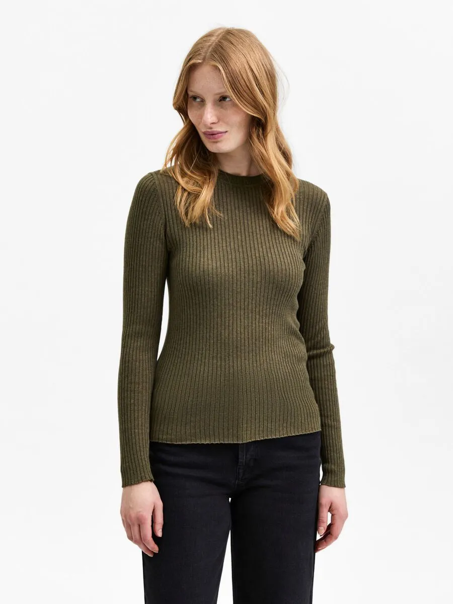 RIBBED KNITTED JUMPER - SELECTED FEMME