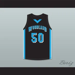 Rob Gronkowski 50 Woodland Hills High School Wolverines Black Basketball Jersey 1