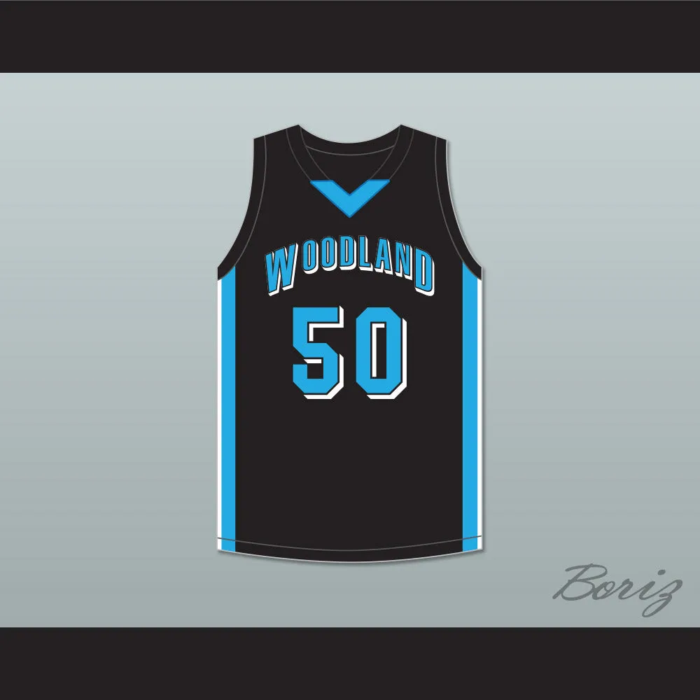 Rob Gronkowski 50 Woodland Hills High School Wolverines Black Basketball Jersey 1