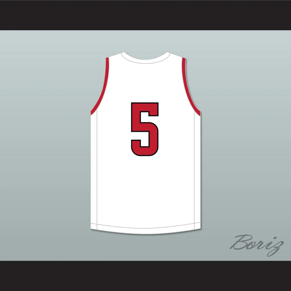 Robert Williams III 5 North Caddo High School Titans White Basketball Jersey 1