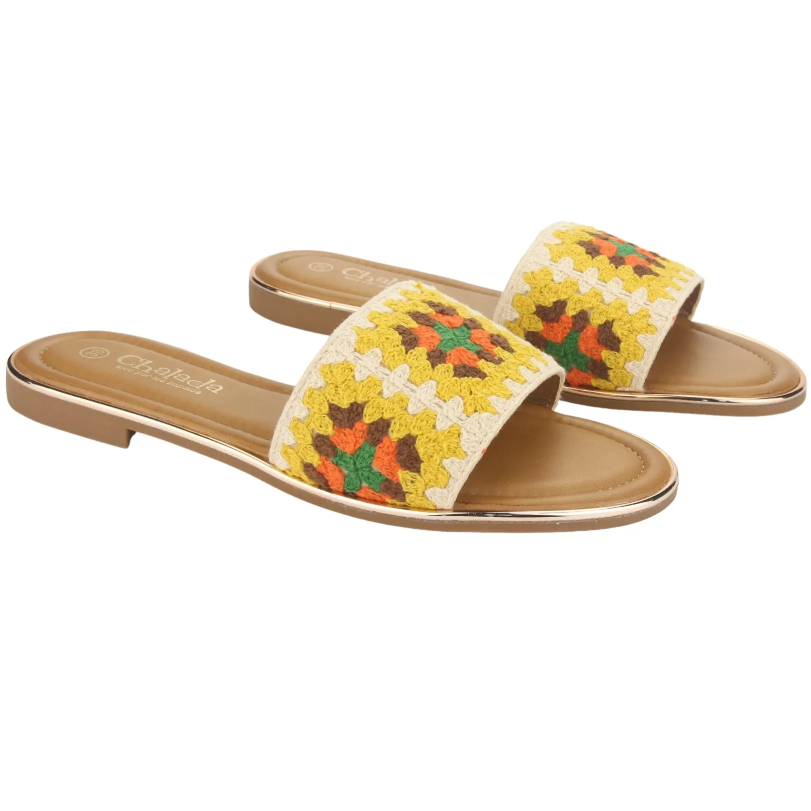 Sandalia Chalada Mujer Lila-15 Amarillo Casual